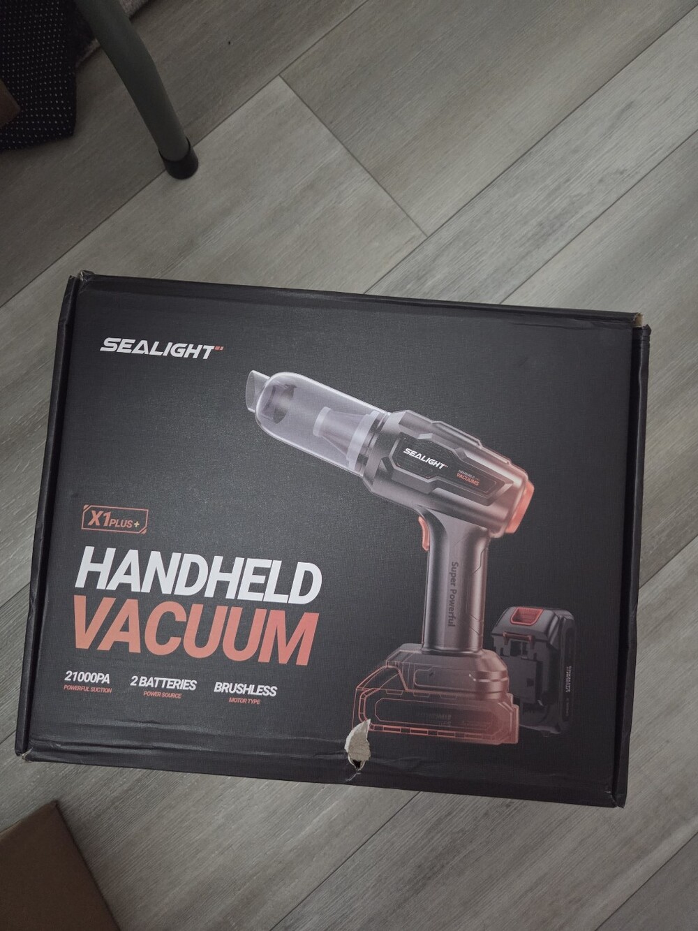 New In Box Handheld Vacuum - Black 2 Batteries And All Attachments Plus Case